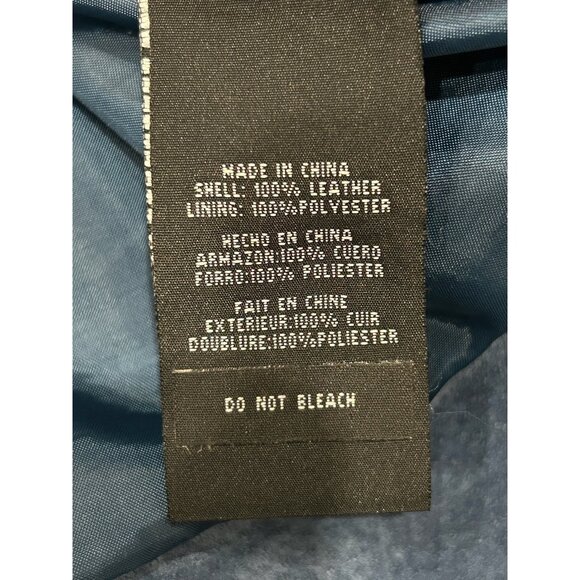 Vintage ISZ Leathers Blue Suede Button Front Jacket Sz XL - Picture 6 of 9